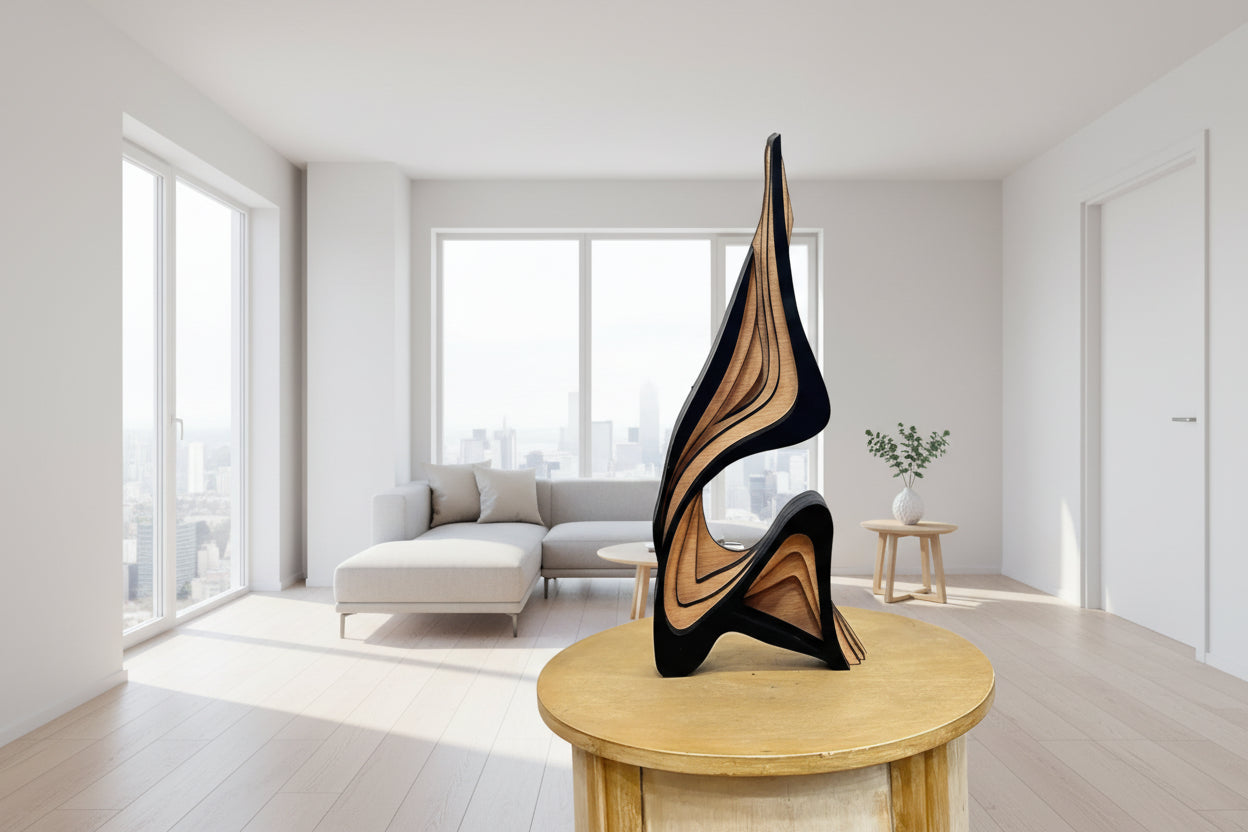 Art déco en bois tridimensionnel