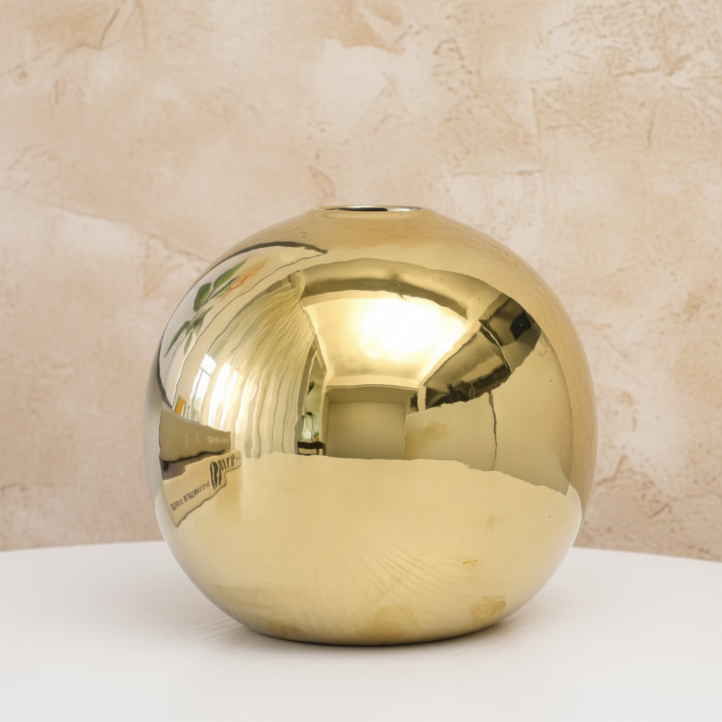 Vase en céramique doré ball