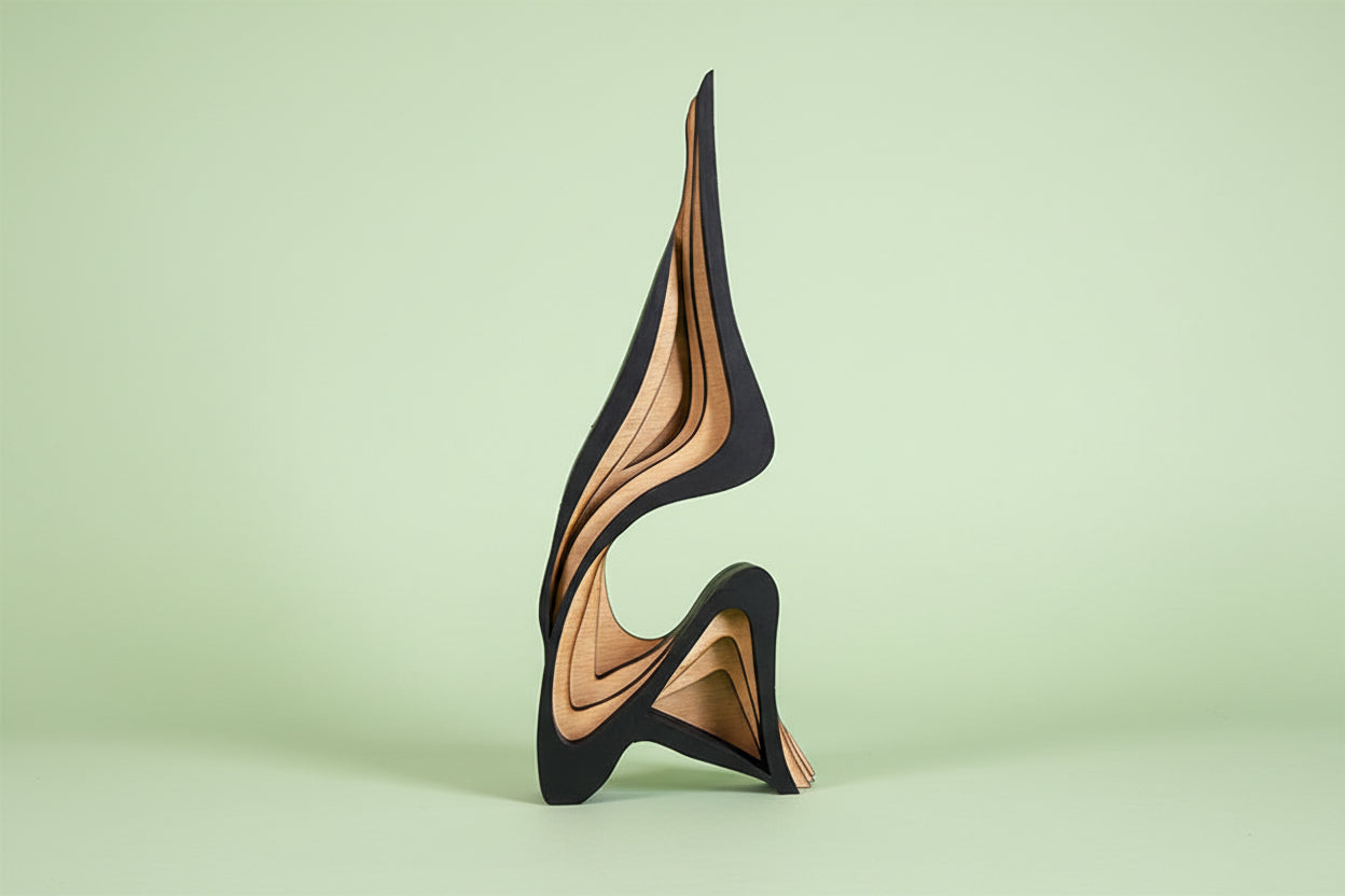 Art déco en bois tridimensionnel