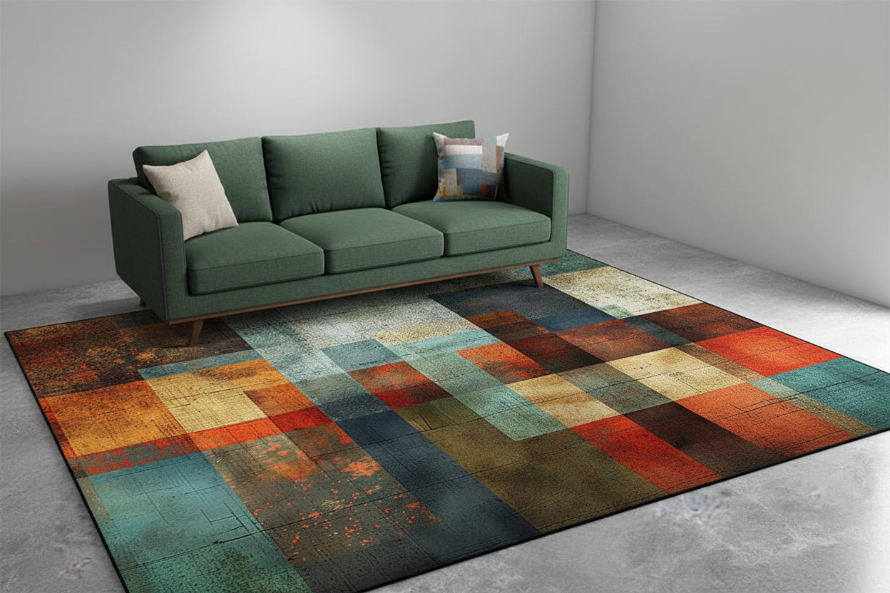 Magnifique tapis style géométrique,  pour une ambiance artistique
