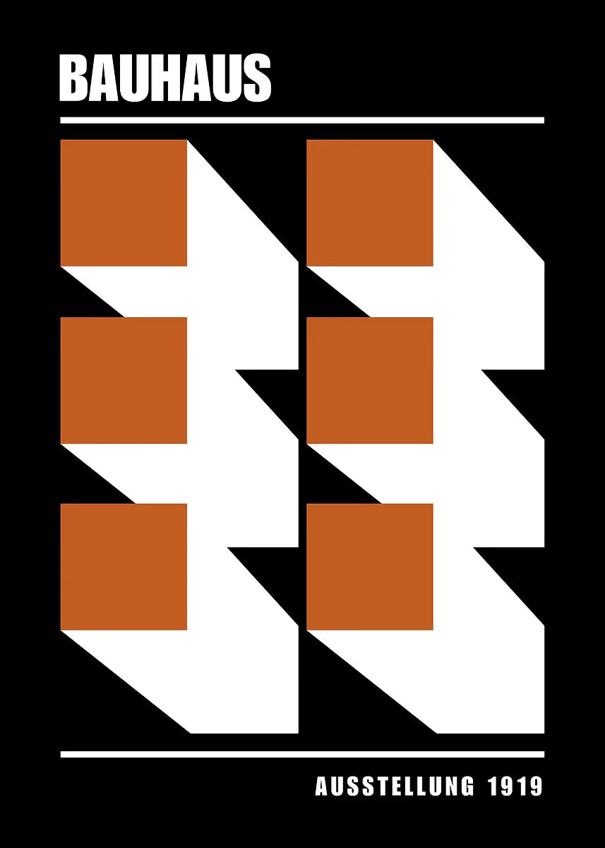 Affiche Art abstrait Mouvence BAUHAUS
