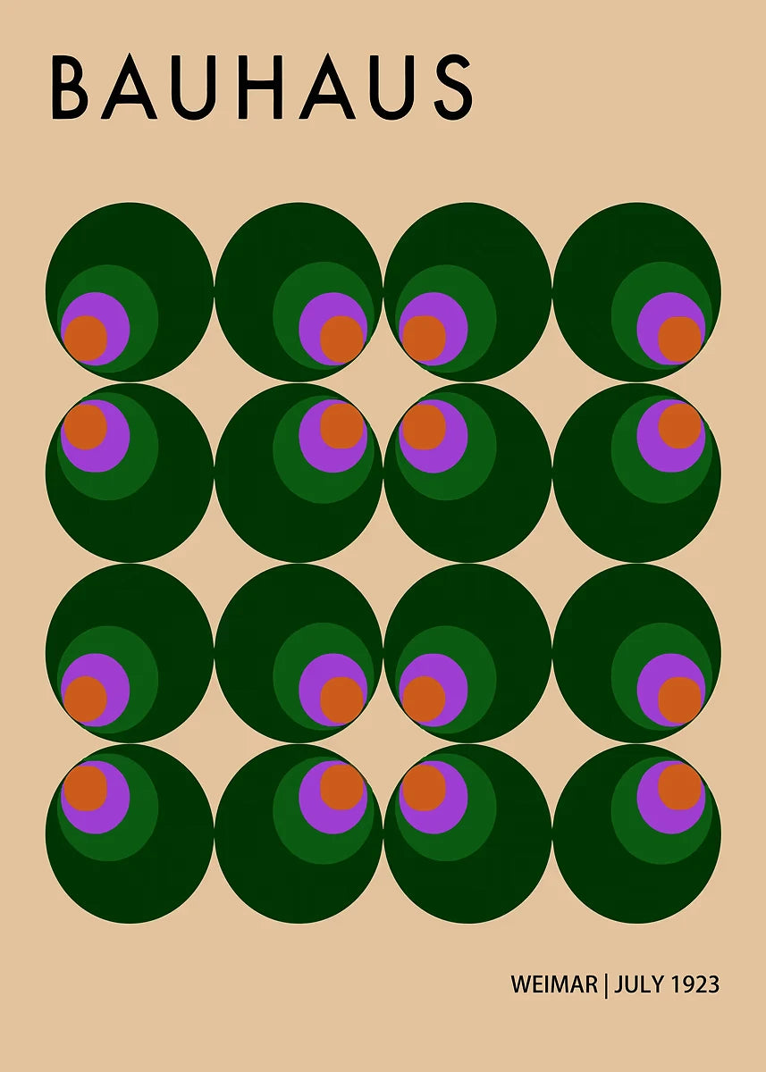 Affiche Art abstrait Mouvence BAUHAUS