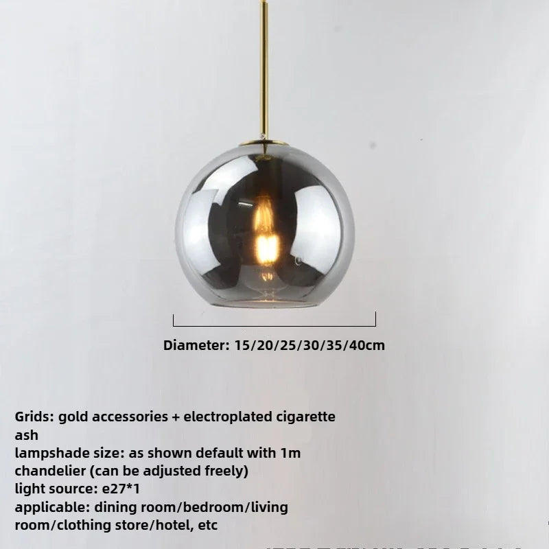 Suspension Opale Fumée
