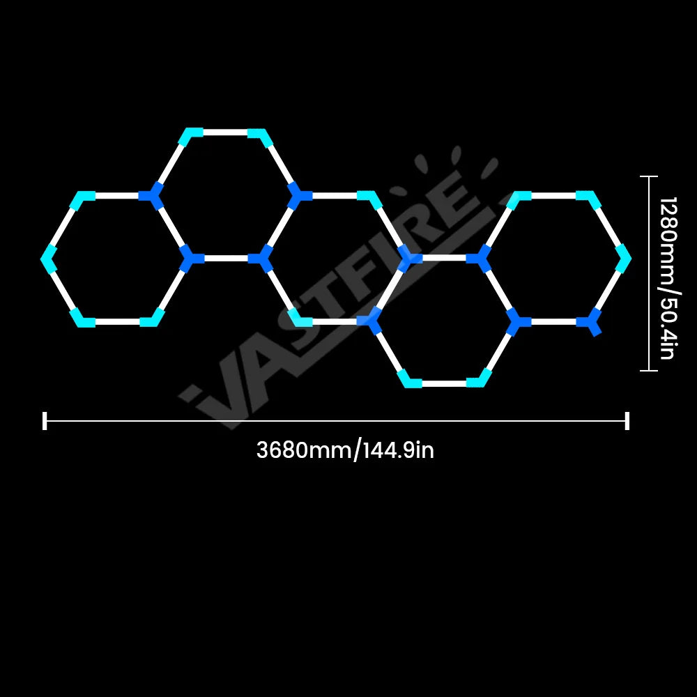 Lampe de garage hexagonale