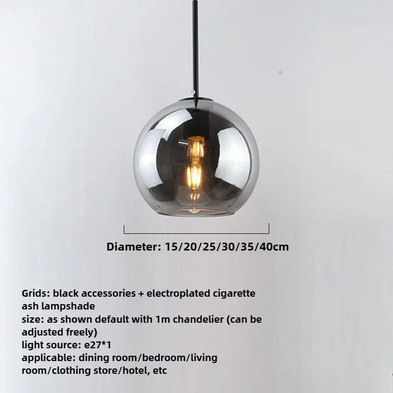 Suspension Opale Fumée