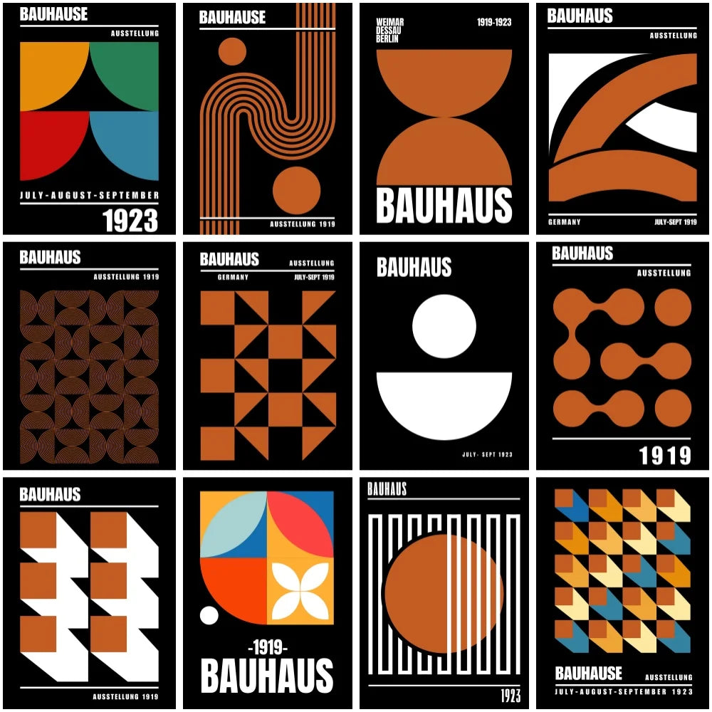 Affiche Art abstrait Mouvence BAUHAUS