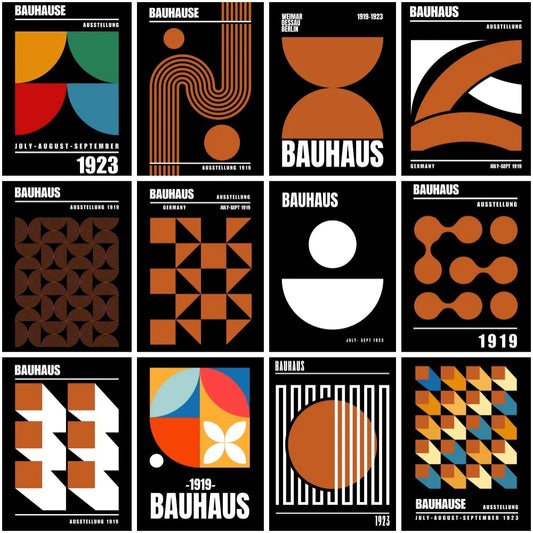 Affiche Art abstrait Mouvence BAUHAUS