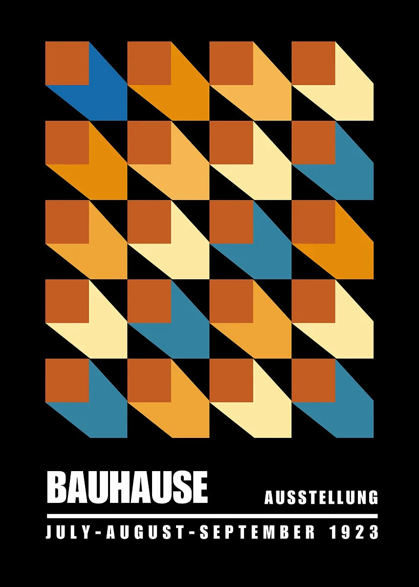Affiche Art abstrait Mouvence BAUHAUS