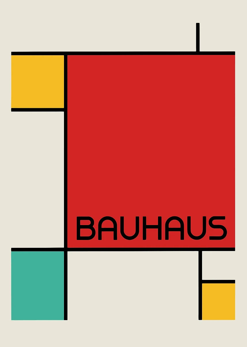 Affiche Art abstrait Mouvence BAUHAUS