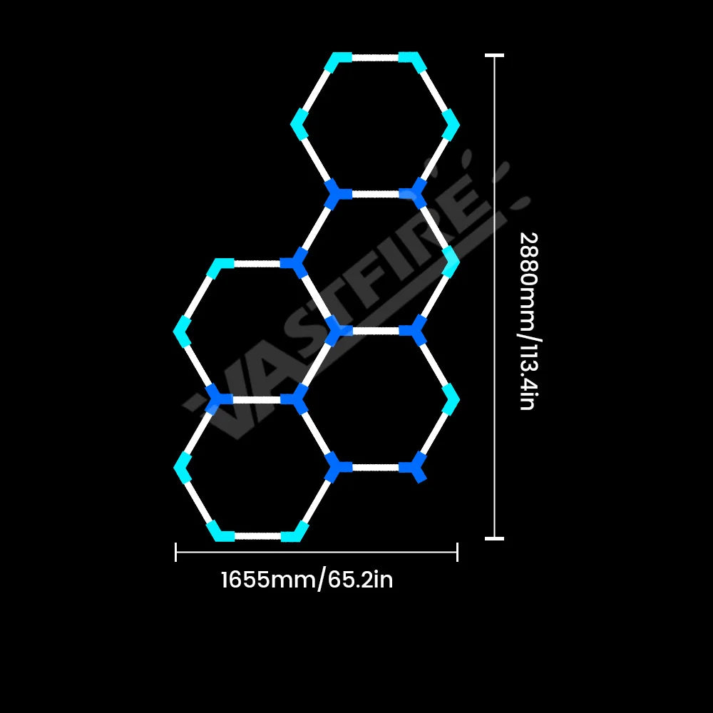 Lampe de garage hexagonale