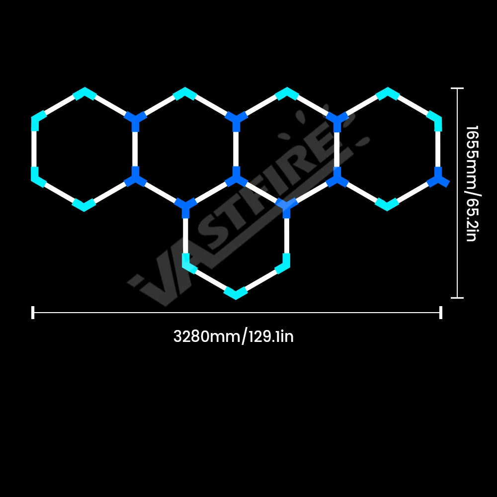 Lampe de garage hexagonale