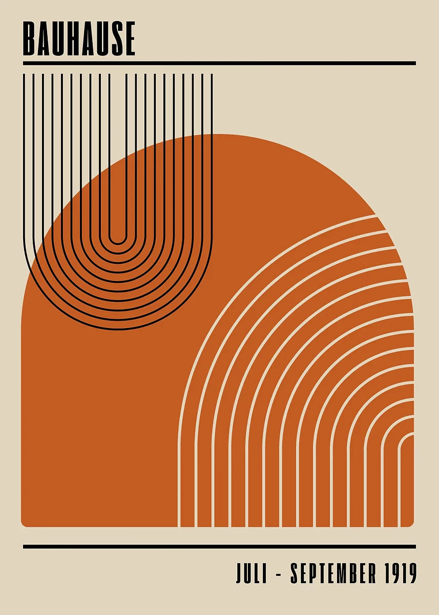 Affiche Art abstrait Mouvence BAUHAUS