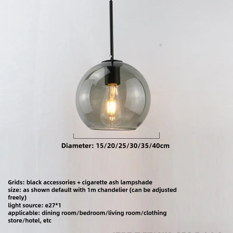 Suspension Opale Fumée