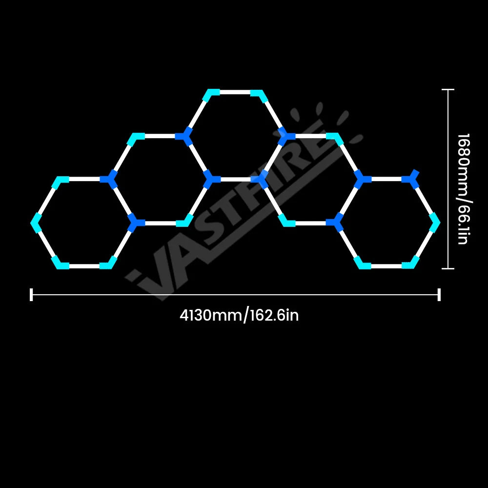 Lampe de garage hexagonale