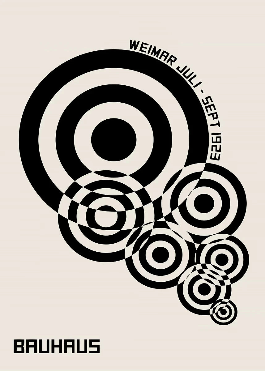 Affiche Art abstrait Mouvence BAUHAUS