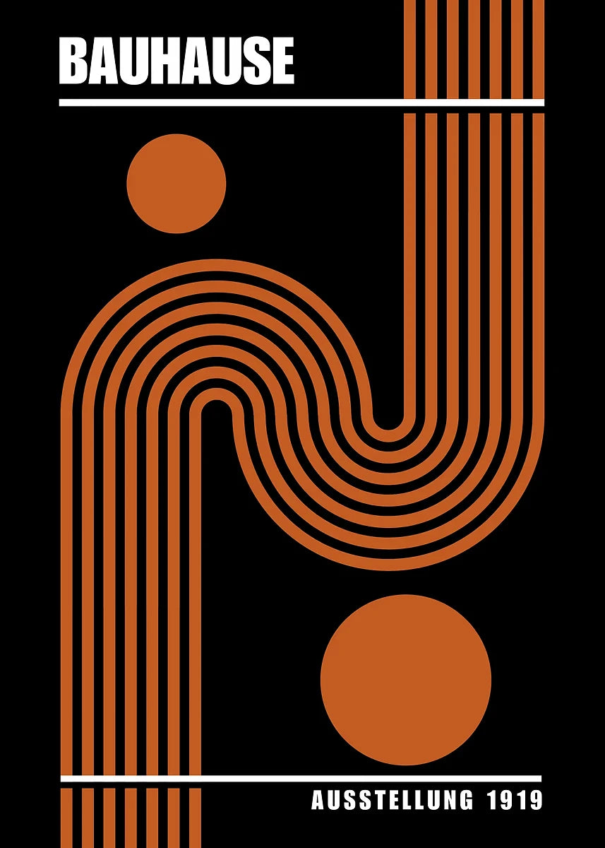 Affiche Art abstrait Mouvence BAUHAUS
