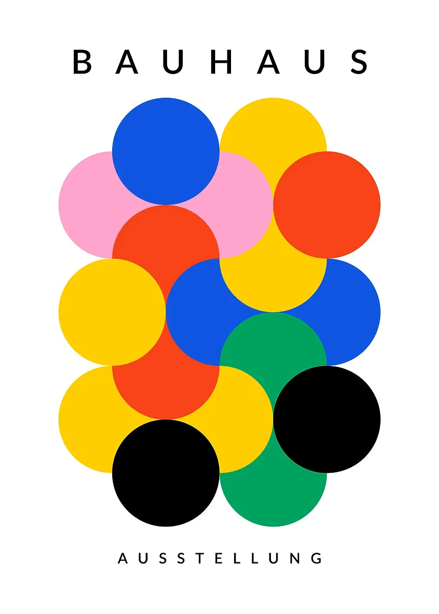 Affiche Art abstrait Mouvence BAUHAUS