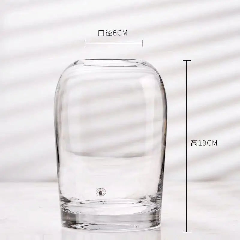 Vase en verre fumé