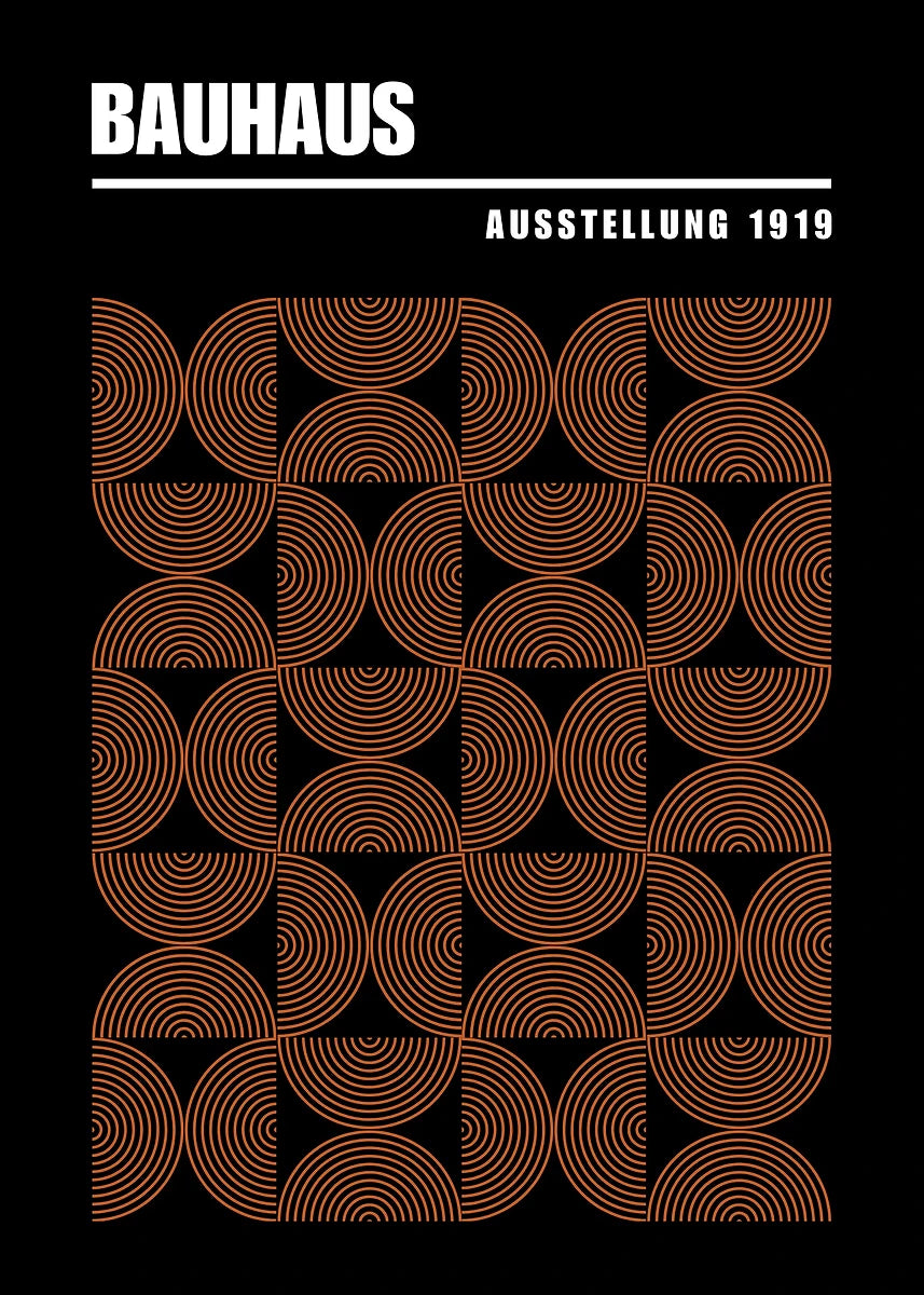 Affiche Art abstrait Mouvence BAUHAUS