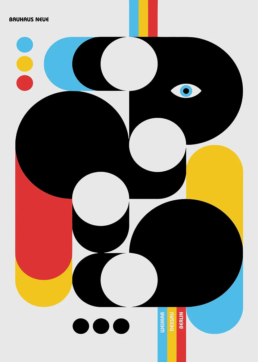 Affiche Art abstrait Mouvence BAUHAUS
