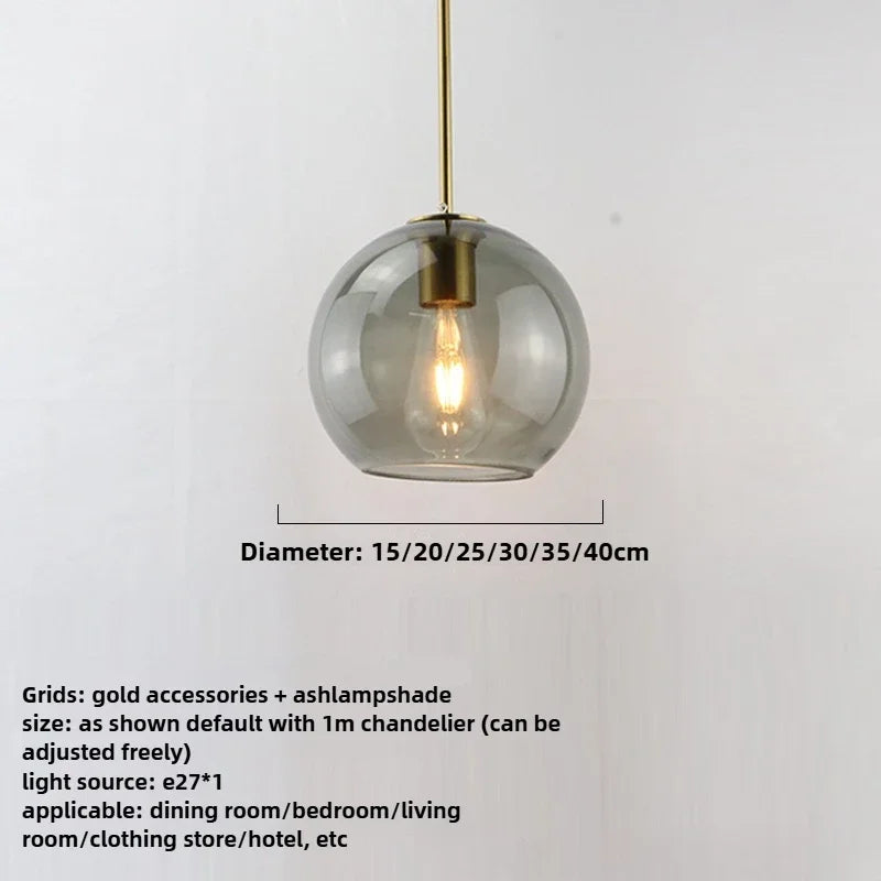 Suspension Opale Fumée