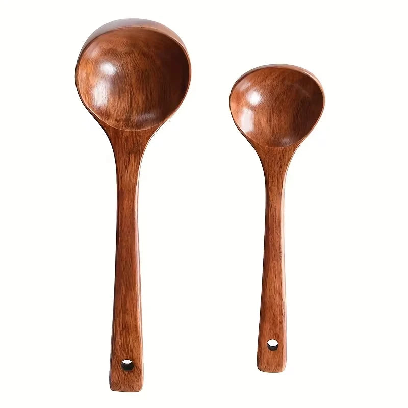Ensemble de deux Cuillères de cuisine en bois