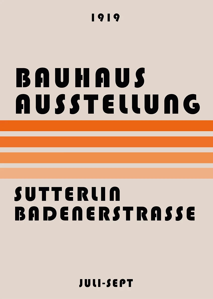 Affiche Art abstrait Mouvence BAUHAUS