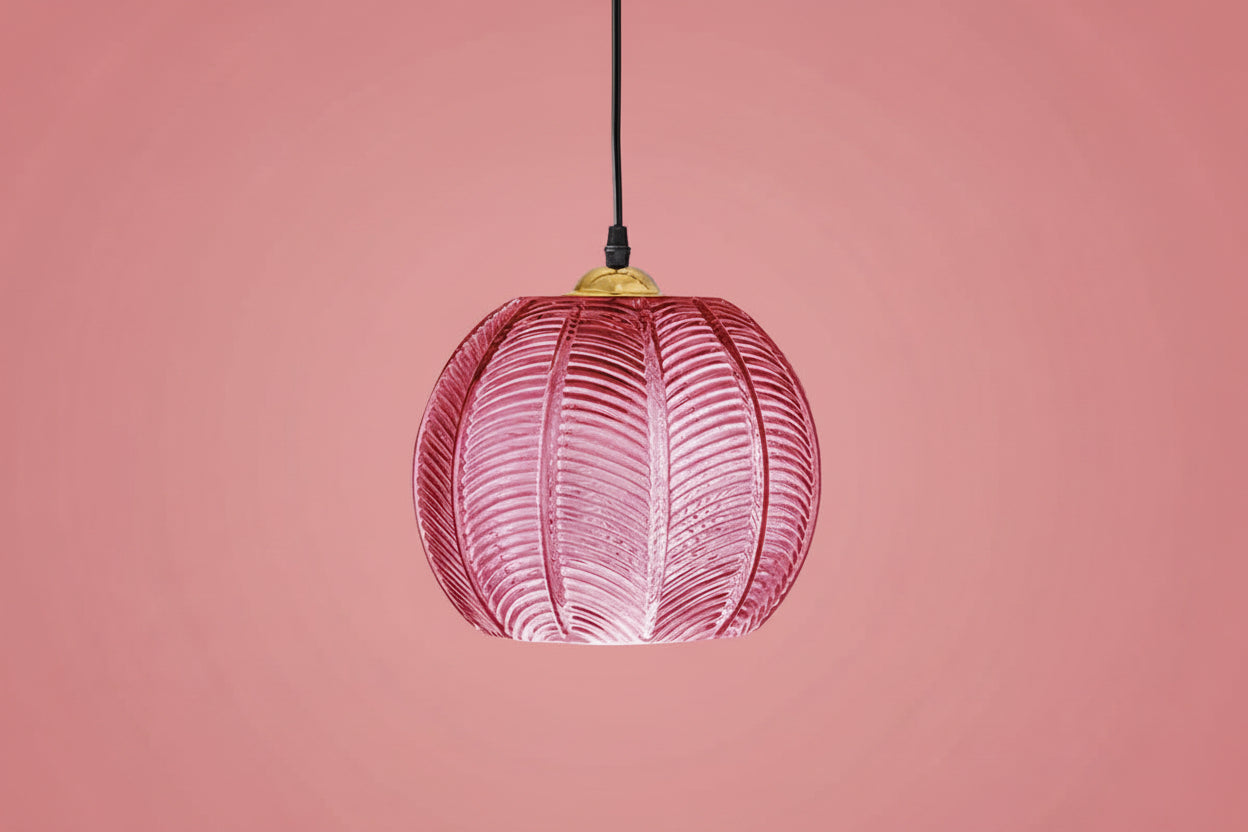 Lustre en verre rétro n'déco