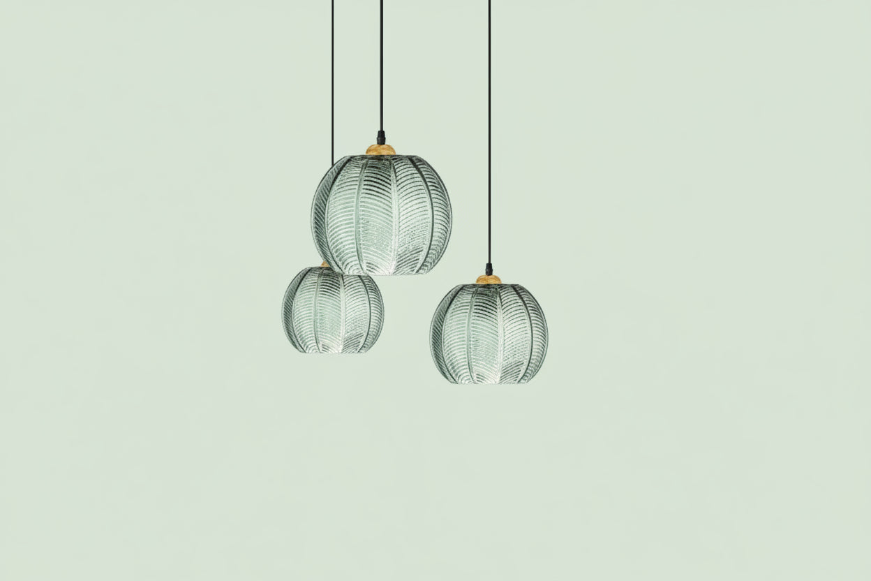 Lustre en verre rétro n'déco