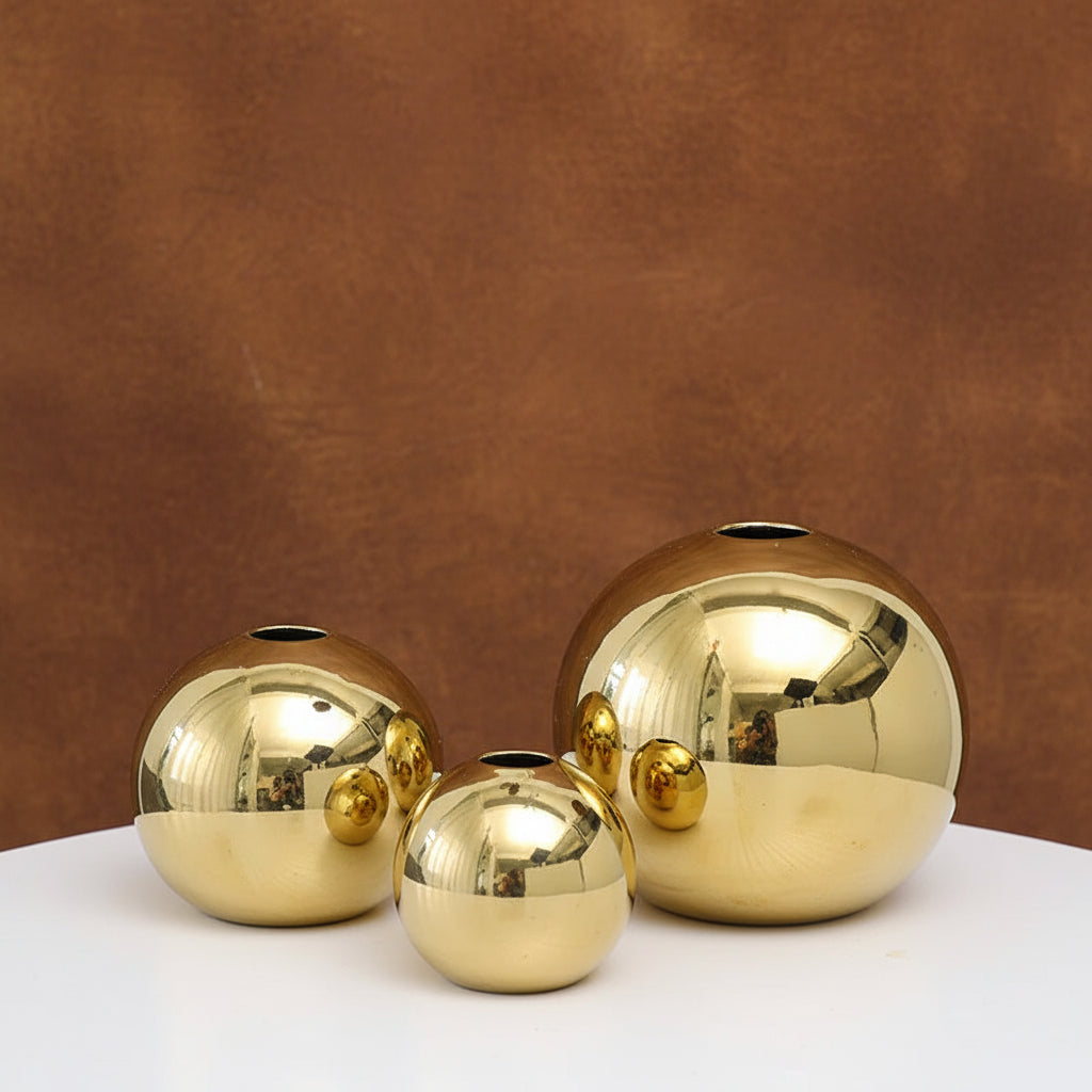 Vase en céramique doré ball