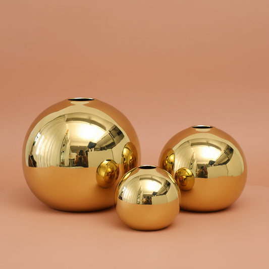 Vase en céramique doré ball