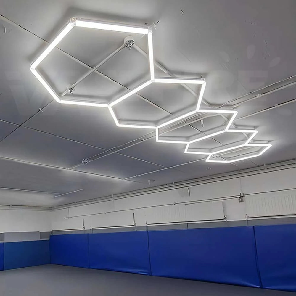 Lampe de garage hexagonale