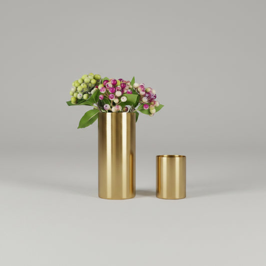 Vase cylindrique Or