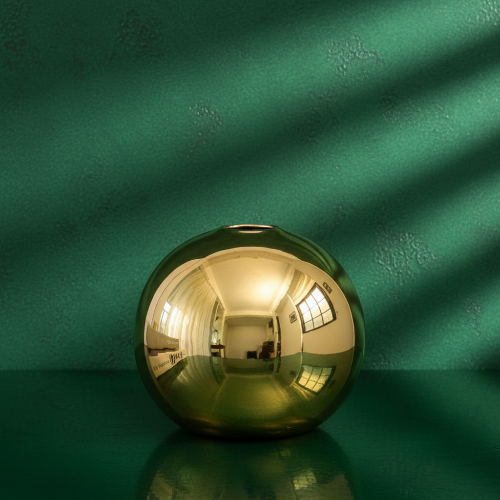 Vase en céramique doré ball