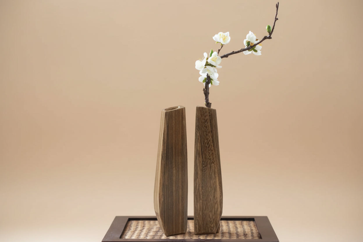 Vase en bois élégant pour un esprit nature