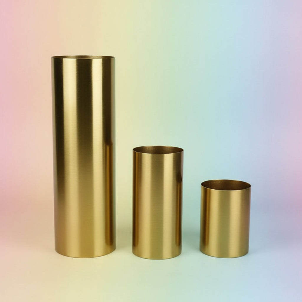 Vase cylindrique Or