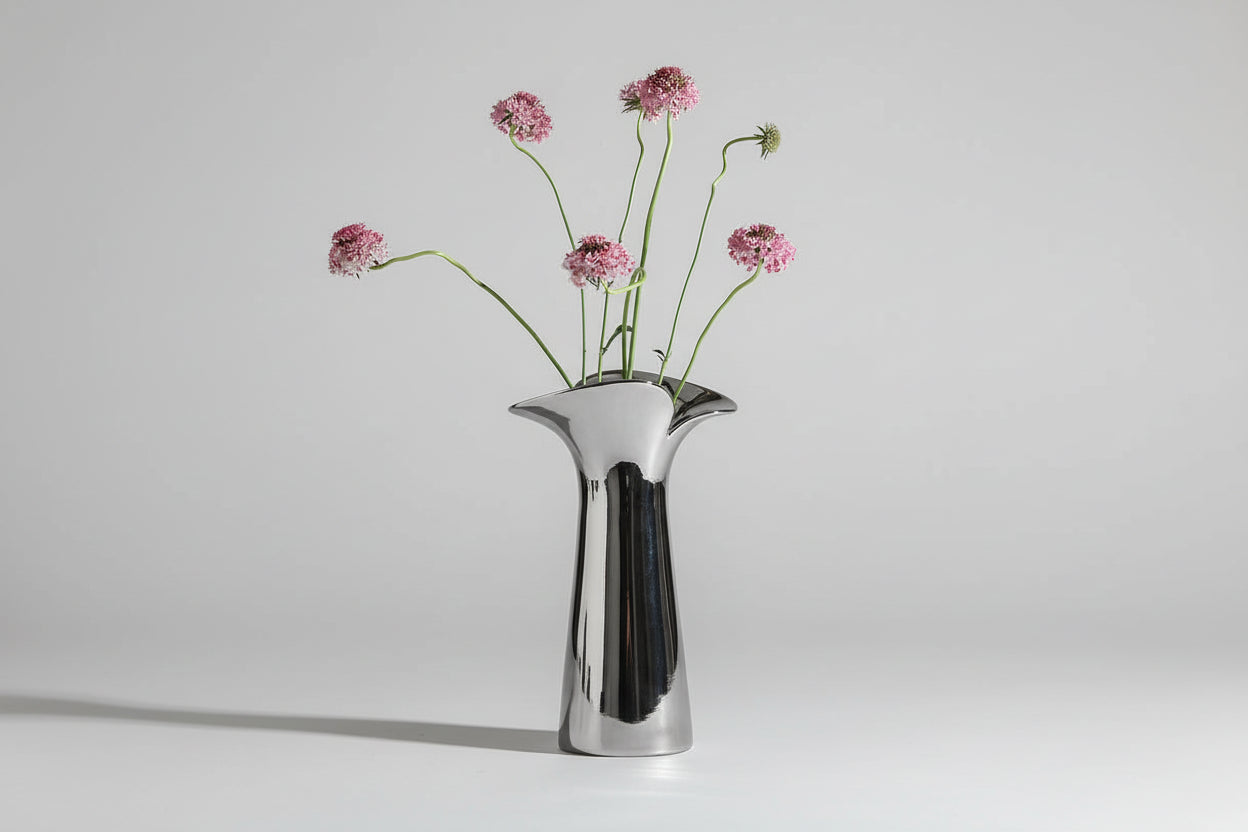 vase couleur chrome art déco